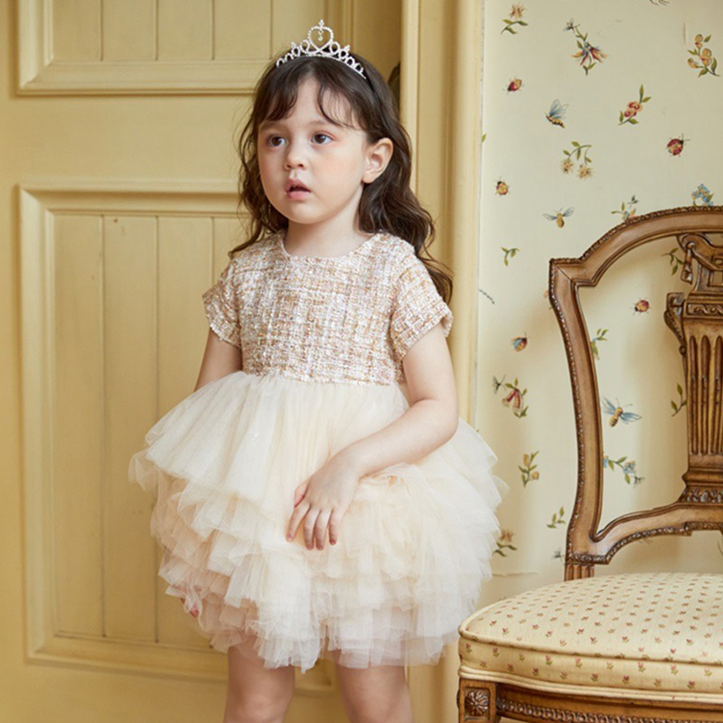 [Archive Sale] Mesh Folds Short Sleeve Midi Dresses - image 5