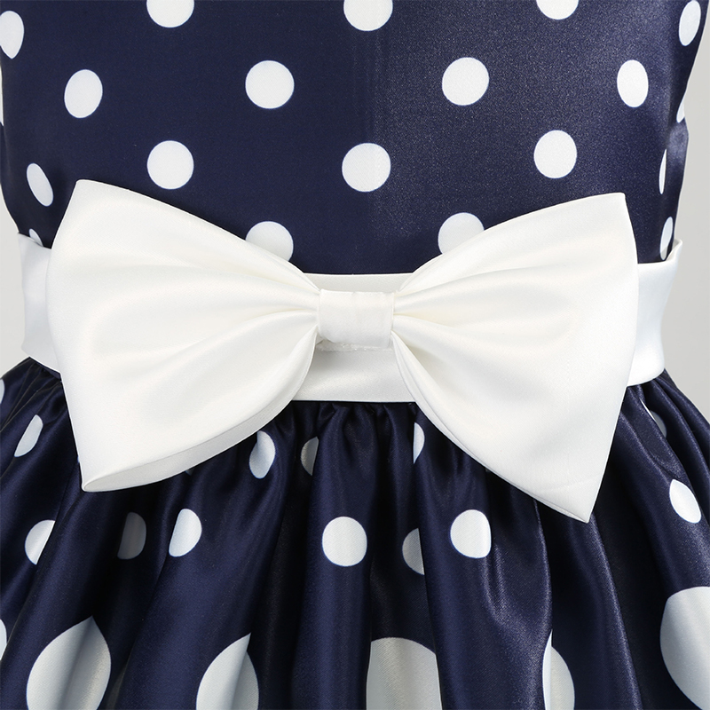 Satin Printing Bow Sleeveless Regular Dresses - image 19