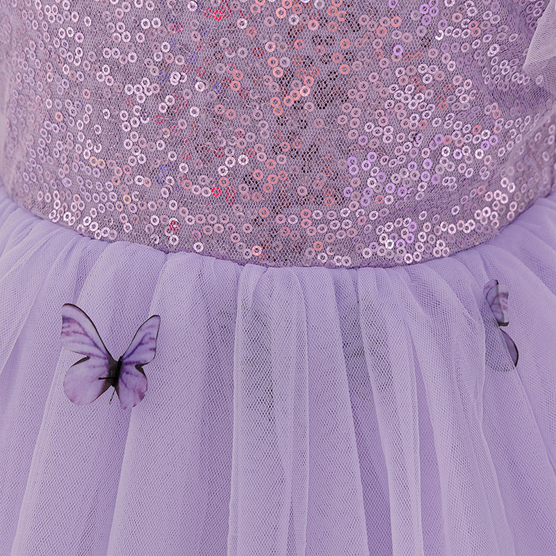 Mesh Butterfly Short Sleeve Midi Dresses - image 5