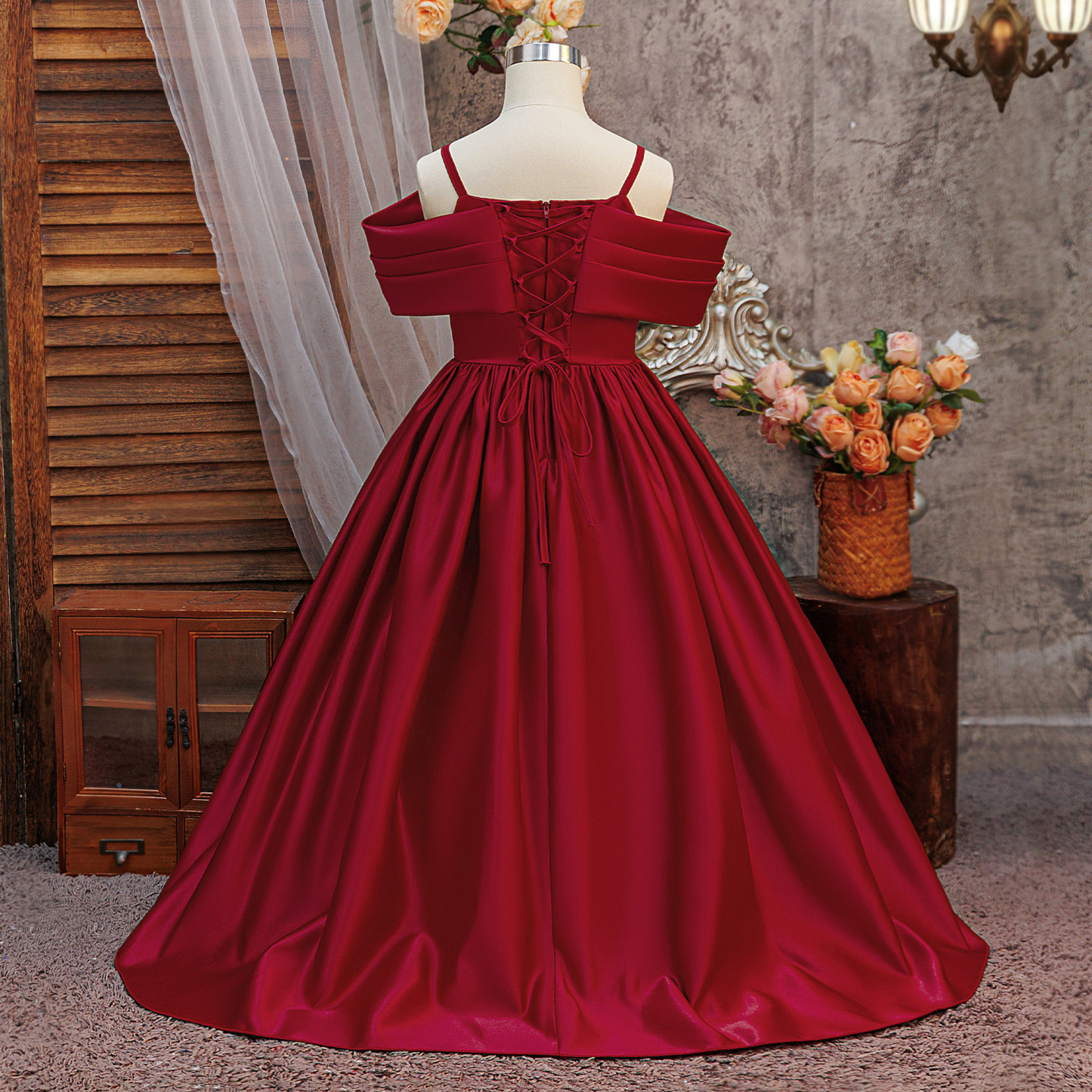 Satin Lace-up Sleeveless Maxi Dresses - image 16