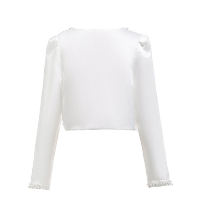 [Archive Sale] Satin Sequins Long Sleeve Regular Crop Outerwear - image 4