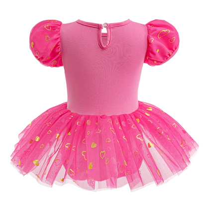 Mesh Stitching Lace Short Sleeve Regular Dresses - image 4