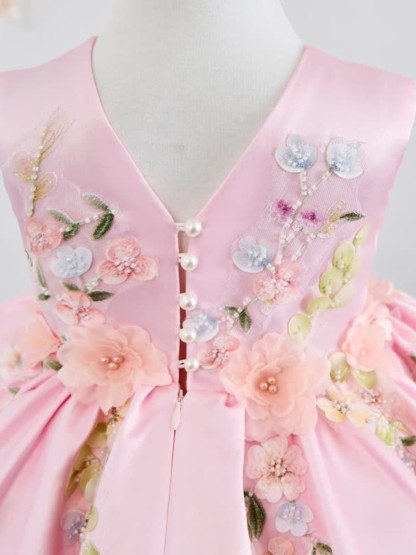 Satin Rosette Sleeveless Midi Dresses - image 10
