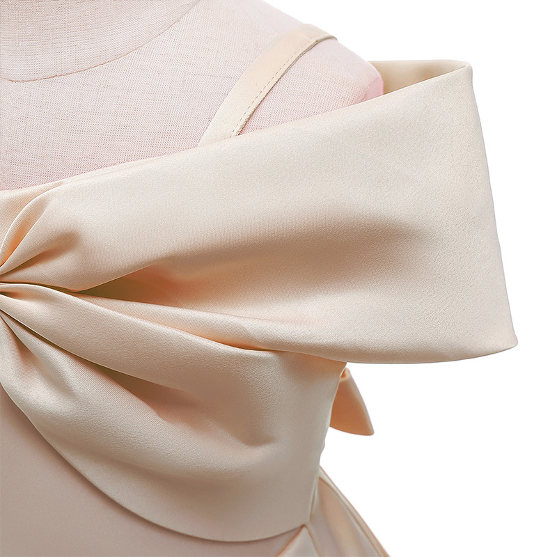 Satin Bow Cap Sleeve Midi Dresses - image 25