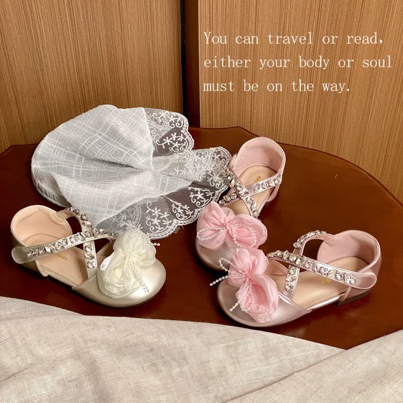 Solid Rosette Round Toe Sandals - image 10