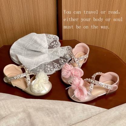 Solid Rosette Round Toe Sandals - image 10