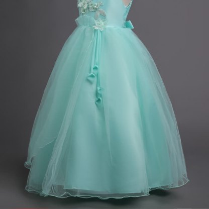 Organza Rosette Sleeveless Maxi Dresses - image 6