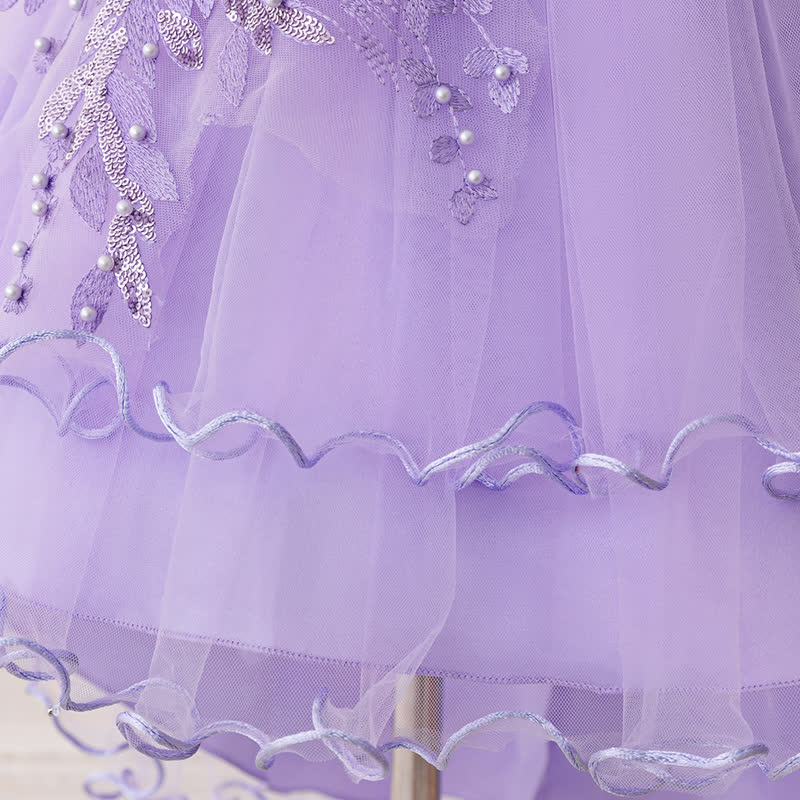 Mesh Bow Floral-embroidered Sleeveless Maxi Dresses - image 72