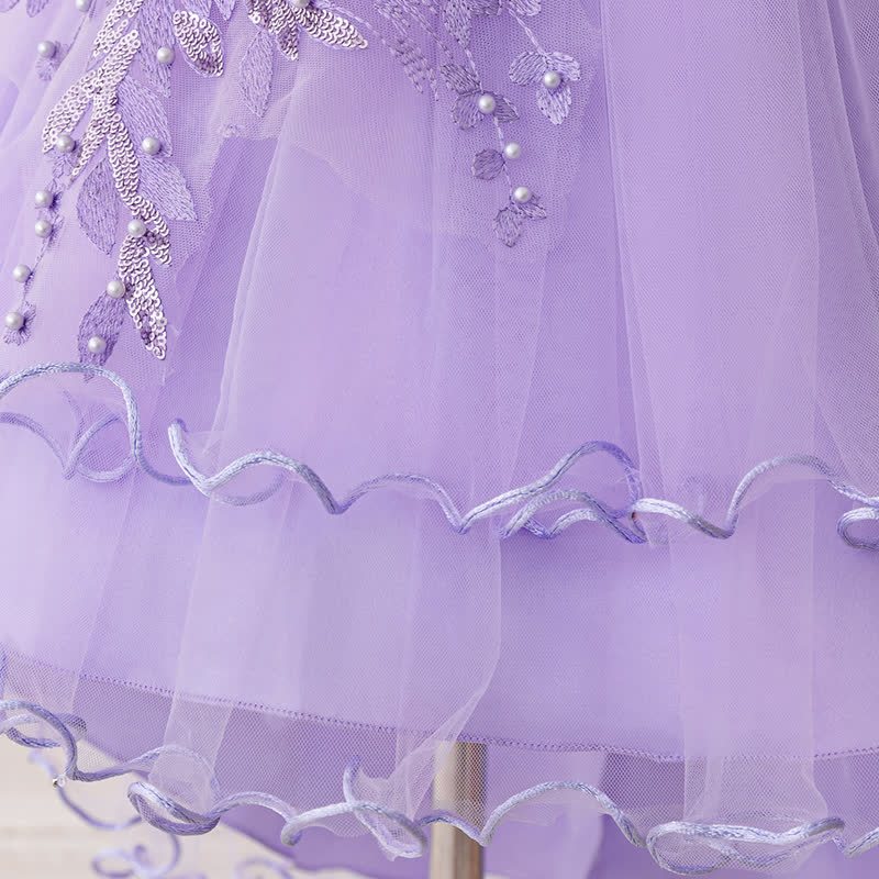 Mesh Bow Floral-embroidered Sleeveless Maxi Dresses - image 72