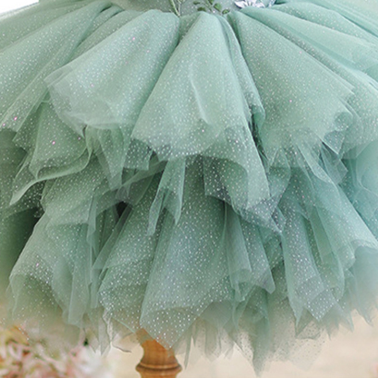 Mesh Embroidery Sleeveless Short Dresses - image 9