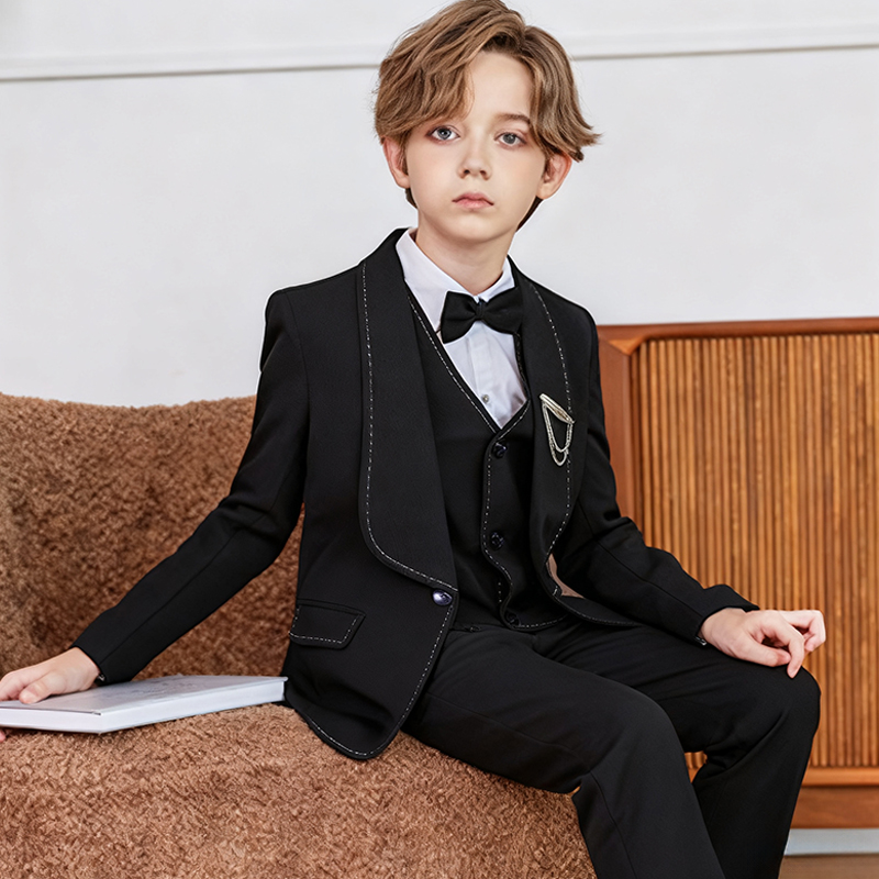 Chemical Fiber Blend Bow Regular Sleeve Regular Formal Suit - image 18