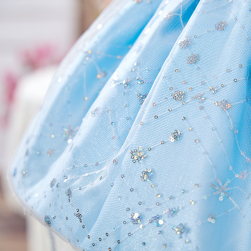 Sequins Bow Sleeveless Midi Dresses With Crown Necklace And Train - image 8