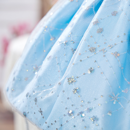 Sequins Bow Sleeveless Midi Dresses With Crown Necklace And Train - image 8