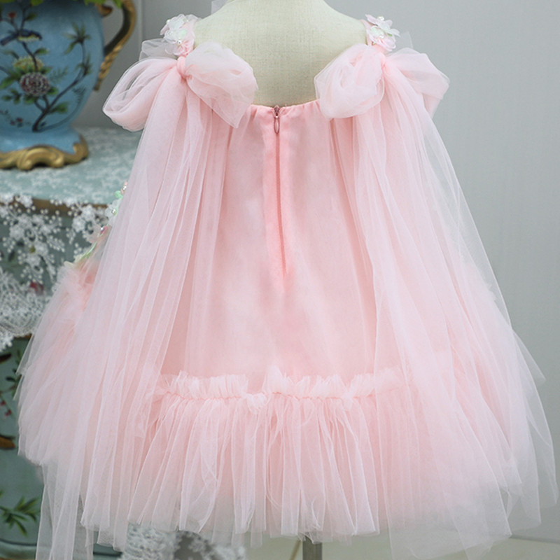 Satin & Organza Imitation Pearls Gathered Sleeveless Short Dresses - image 5