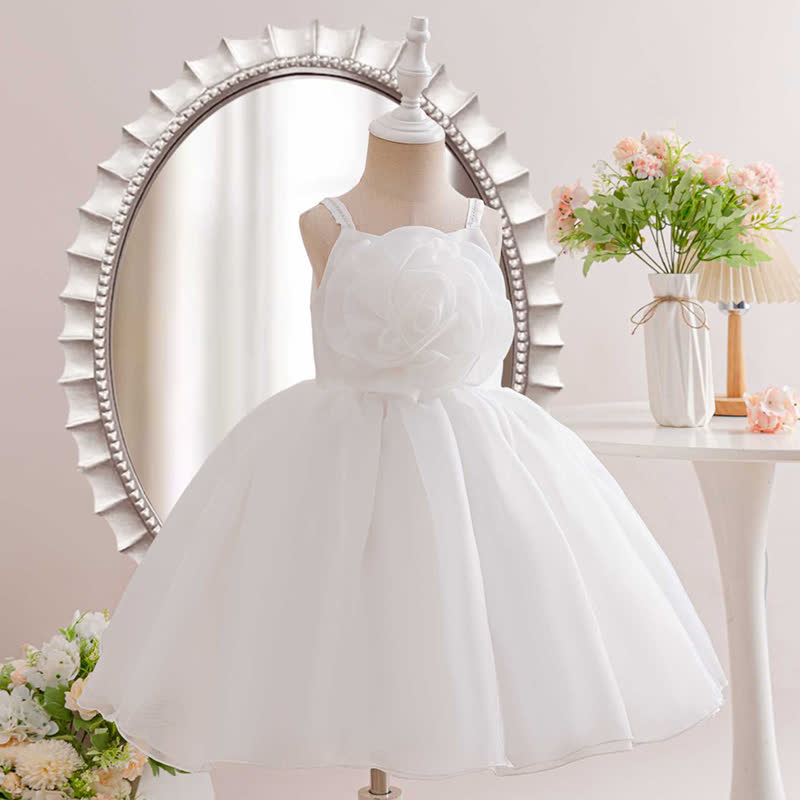 Satin & Organza Sleeveless Mid-long Dresses - image 9