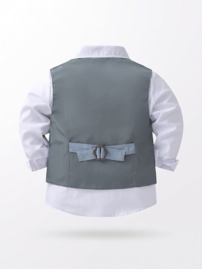 100% Cotton Bow Regular Sleeve Formal Suit - image 23