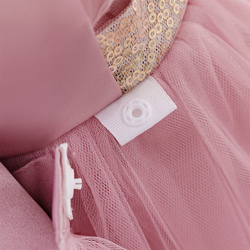 Mesh Bow Sequins Sleeveless Maxi Dresses - image 7