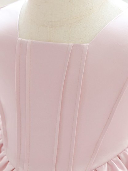 Chemical Fiber Blend Bow Sleeveless Short Dresses - image 6