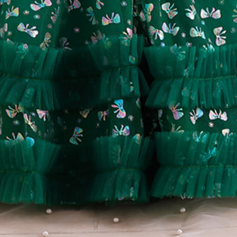 Mesh Piping Short Sleeve Midi Dresses - image 11