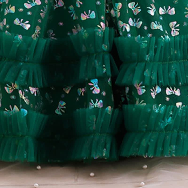 Mesh Piping Short Sleeve Midi Dresses - image 11