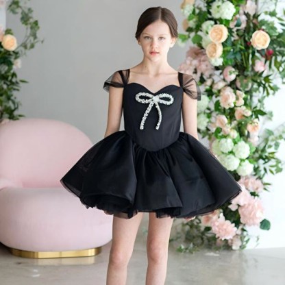 Satin Pearl Sleeveless Short Dresses - image 4