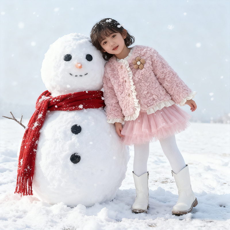 Faux Fur Flouncing Long Sleeve Regular Outerwear - image 6