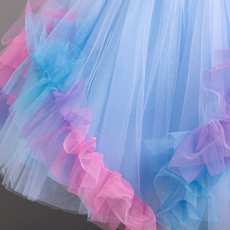 Mesh Flouncing Sleeveless Midi Dresses - image 5