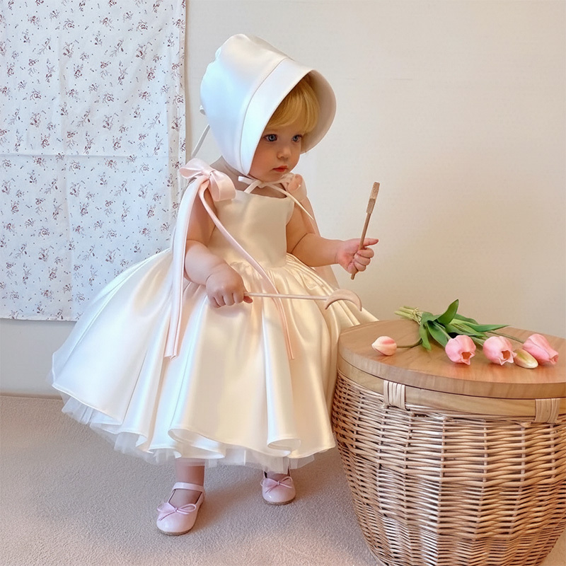 Satin Bow Sleeveless Midi Dresses - image 5