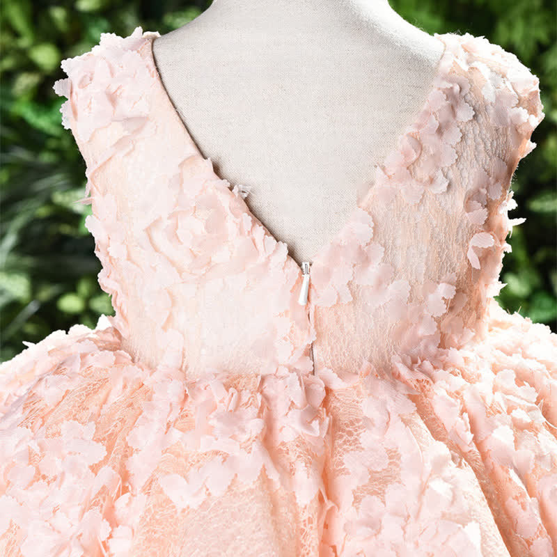 Chemical Fiber Blend Lace Rosette Sleeveless Maxi Dresses - image 7