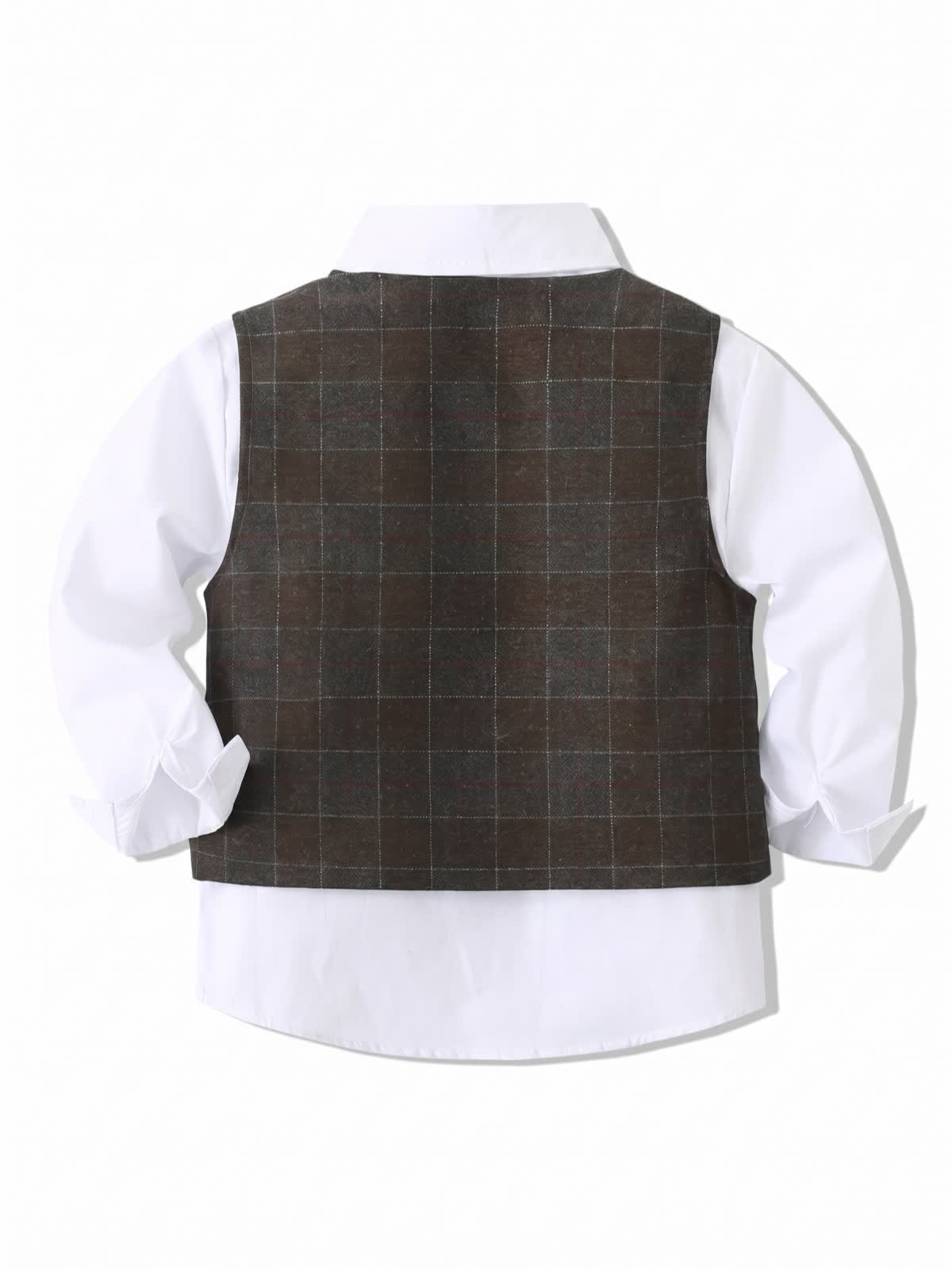 Cotton Bow Long Sleeve Regular 3-piece Formal Suit - image 19