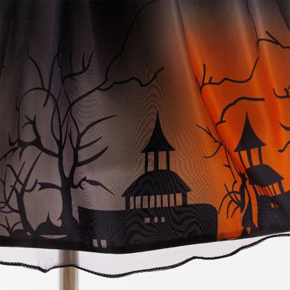 Chemical Fiber Blend Folds Bow Short Sleeve Mid-long Dresses - image 8