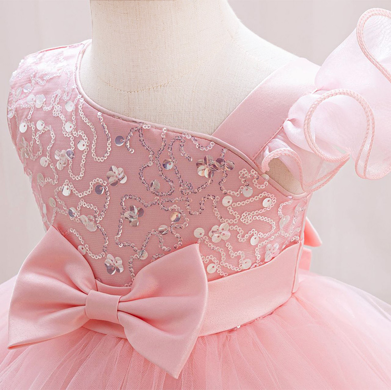 Mesh Bow Folds Sleeveless Mid-long Dresses - image 6