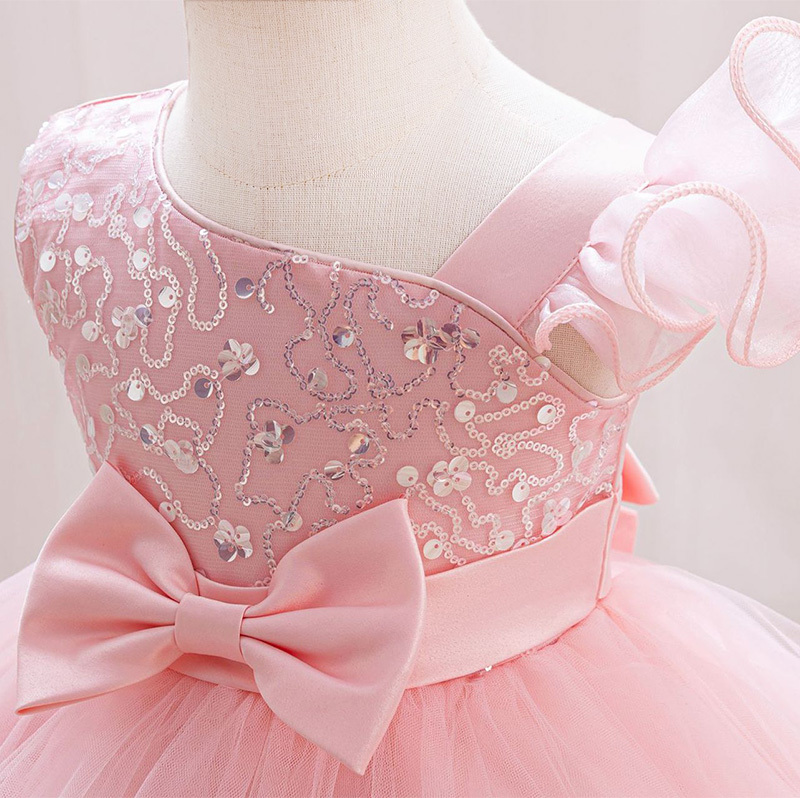 Mesh Bow Folds Sleeveless Mid-long Dresses - image 6