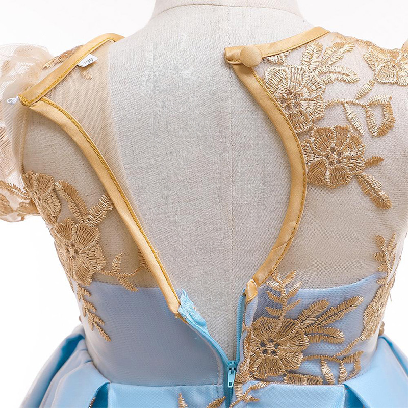 Mesh Lace Bow Lace Imitation Pearls Short Sleeve Mid-long Dresses - image 10