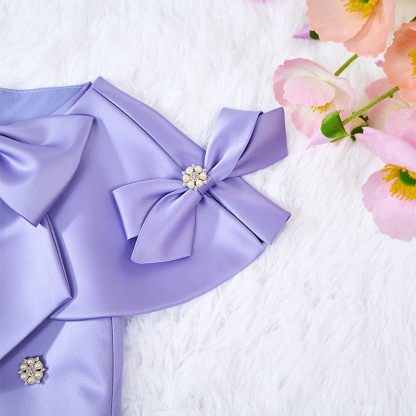 Satin Imitation Pearls Sleeveless Regular Dresses - image 14