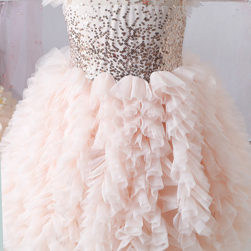 [Archive Sale] Glitter Split Joint Cap Sleeve Midi Dresses - image 4