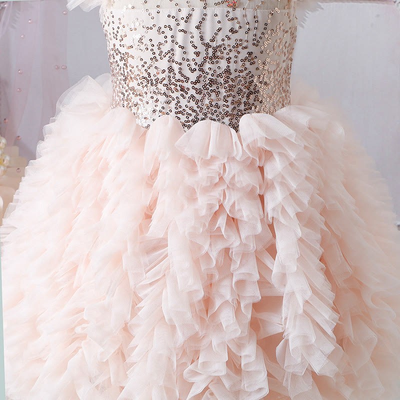 [Archive Sale] Glitter Split Joint Cap Sleeve Midi Dresses - image 4