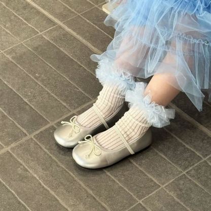 Polka Dots Stitching Lace Socks - image 4