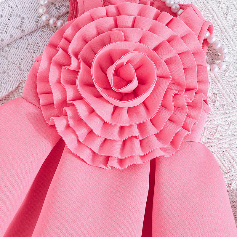 Scuba Knit Rosette Sleeveless Regular Dresses - image 7