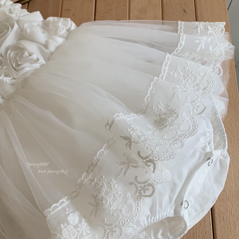 Chemical Fiber Blend Lace Edge Sleeveless Short Bodysuit - image 6