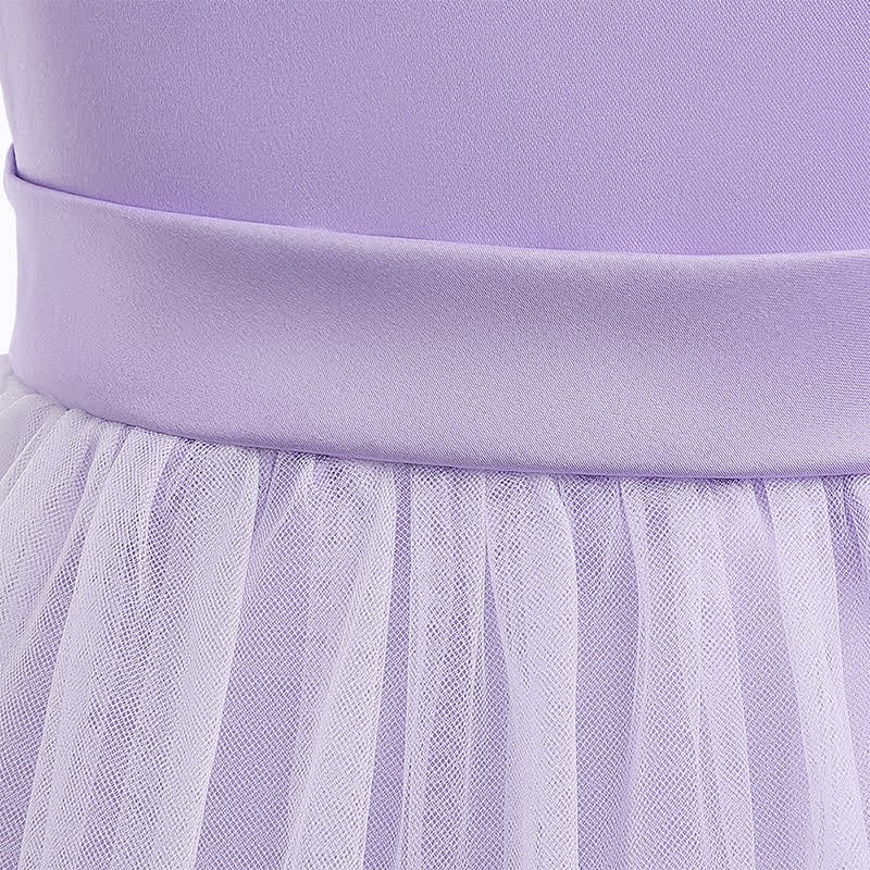 Satin & Mesh Rosette Sleeveless Mid-long Dresses - image 57