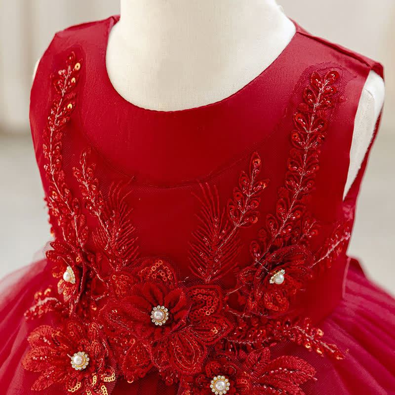 Mesh Rosette Asymmetric Sleeveless Midi Dresses - image 7