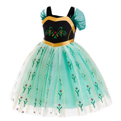 Mesh Split Joint Short Sleeve Mid-long Dresses - image 3