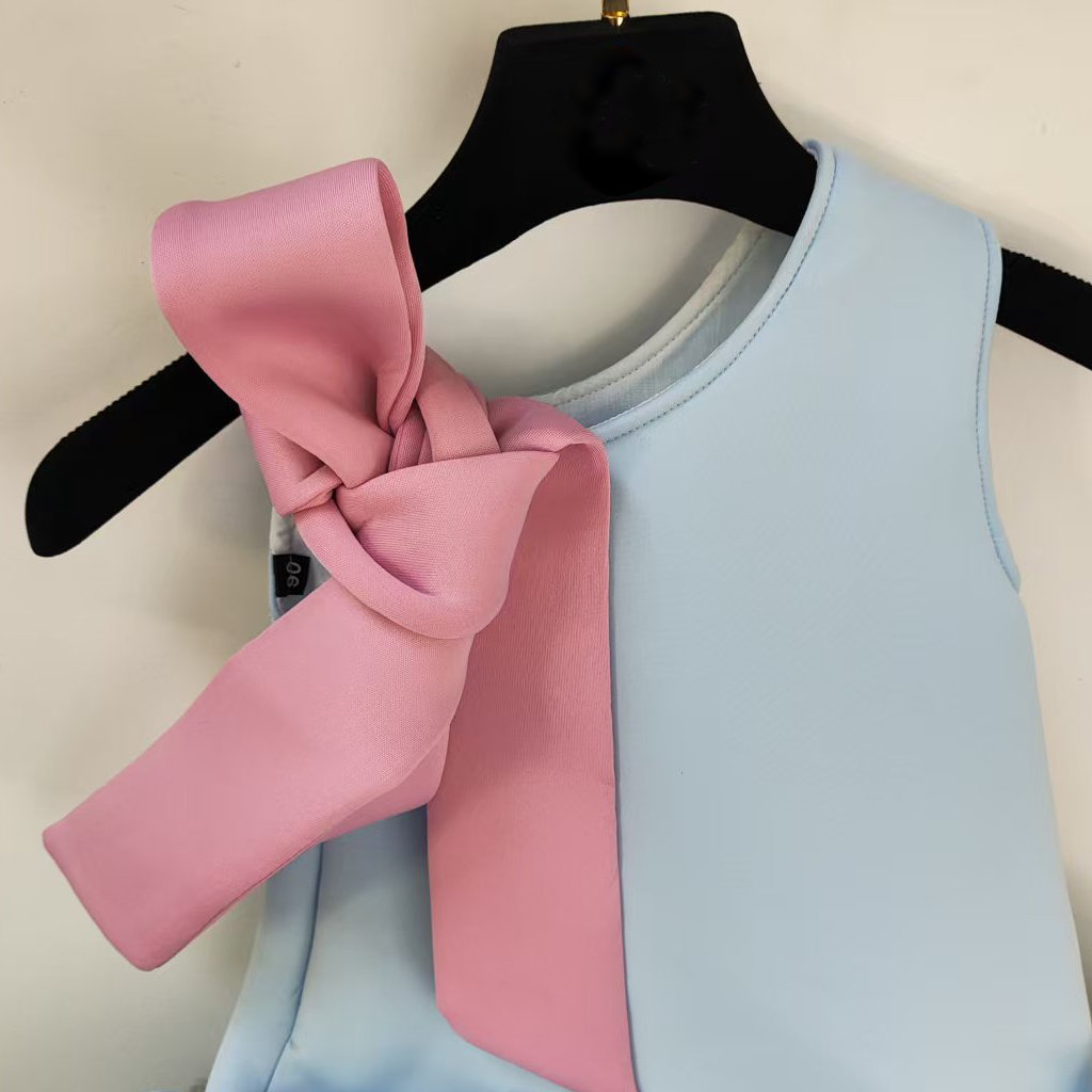 SCUBA KNIT Bow Sleeveless Midi Dresses - image 19