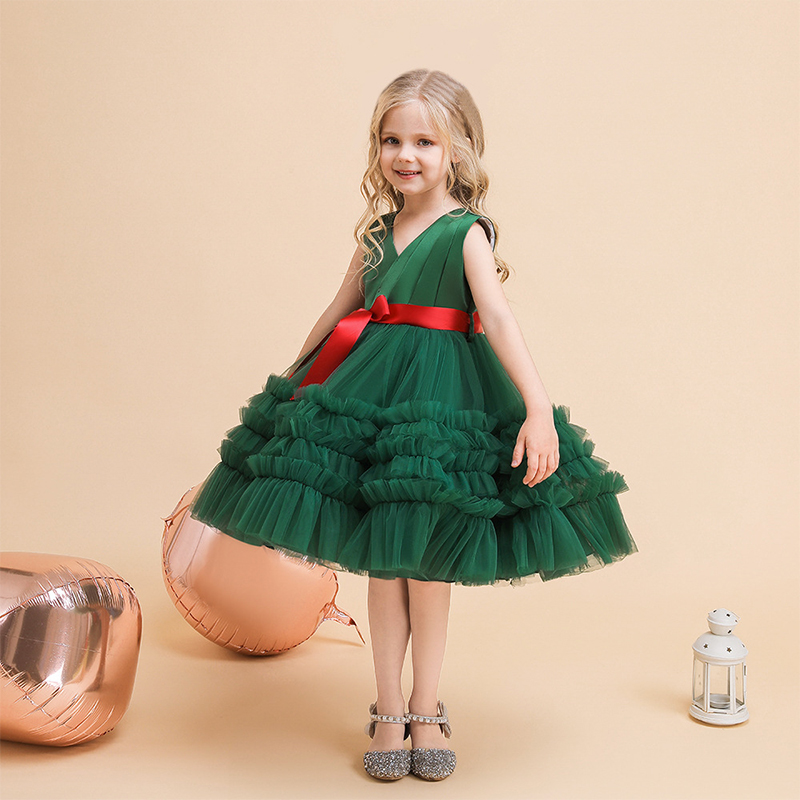 Mesh Bow Folds Sleeveless Mid-long Dresses - image 19