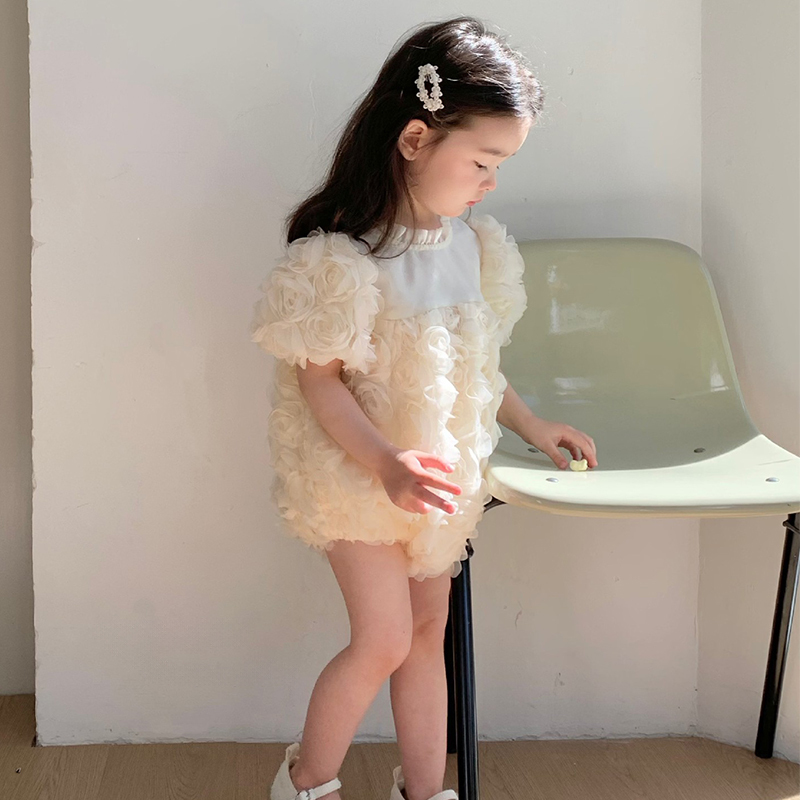 Cotton Rosette Short Sleeve Regular Bodysuit - image 13