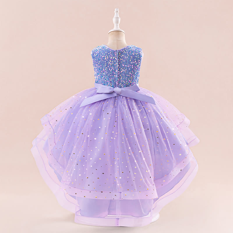 Sequins & Mesh Bow Sequins Sleeveless Maxi Dresses - image 27