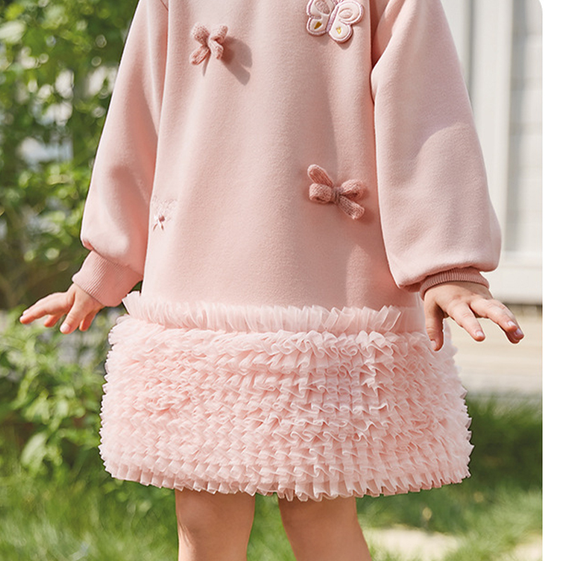 [Archive Sale] Knitted Butterfly Long Sleeve Midi Dresses - image 3