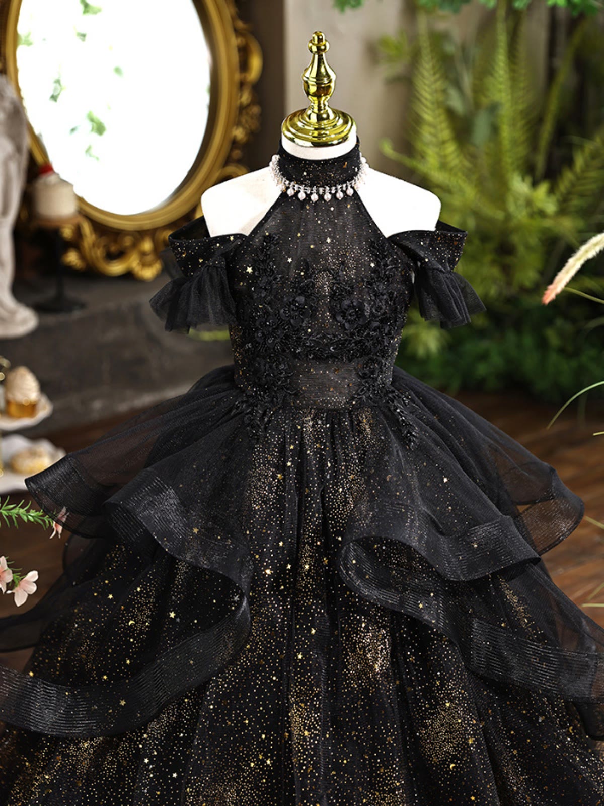 Organza Ruched Short Sleeve Maxi Dresses - image 7