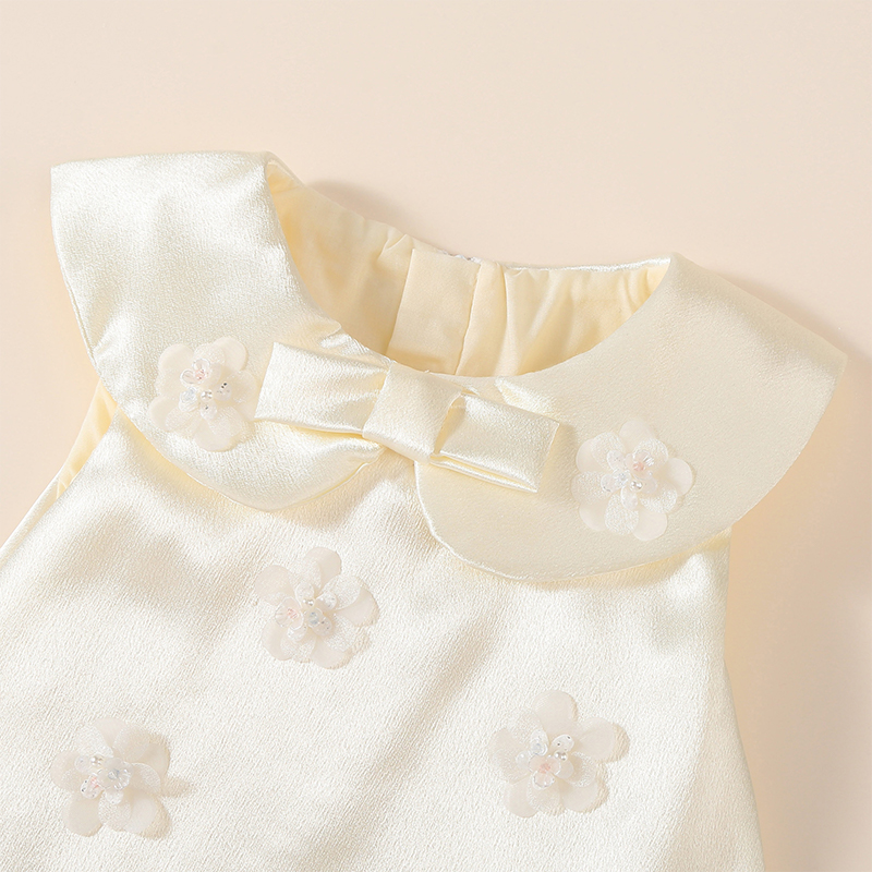 Satin Rosette Sleeveless Midi Dresses - image 9